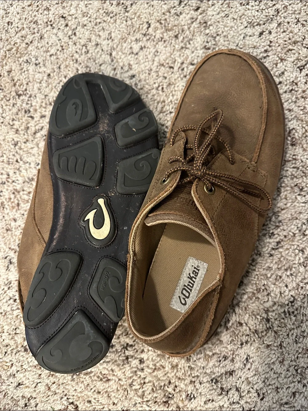 Olukai men’s size 12 Leather Casual Lace-Up Men’s Shoes